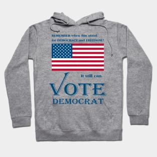 VOTE DEMOCRAT. Remember when the U.S. Flag stood for Democracy and Freedom? Hoodie